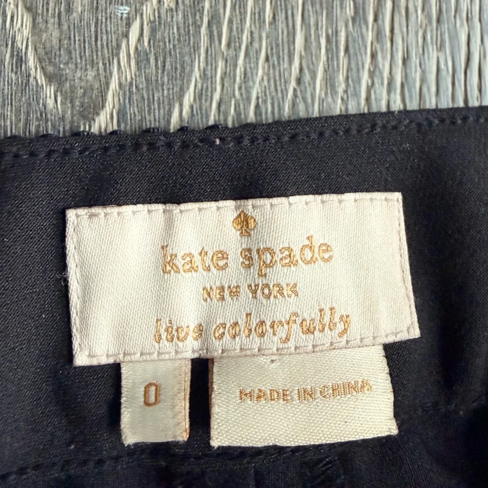 kate spade Skinny Side Zip Pant in Black Size 0